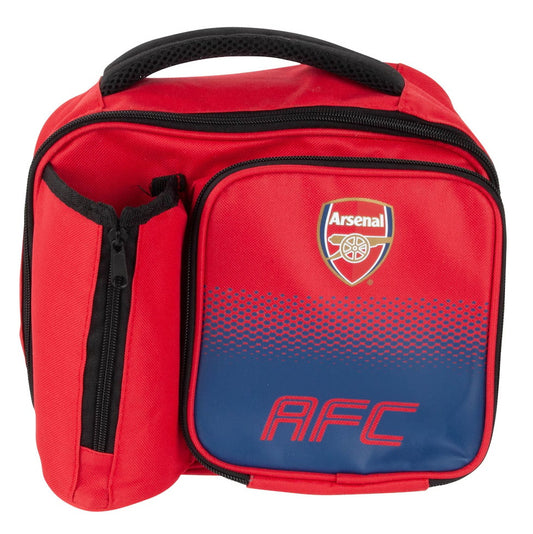 arsenal fc fade lunch bag with bottle holder