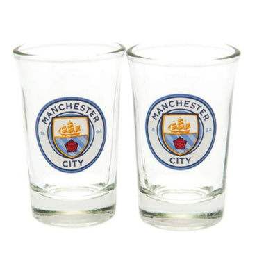 manchester city fc 2-pack shot glasses