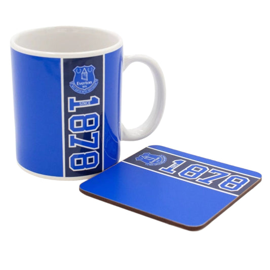 everton fc established mug and coaster