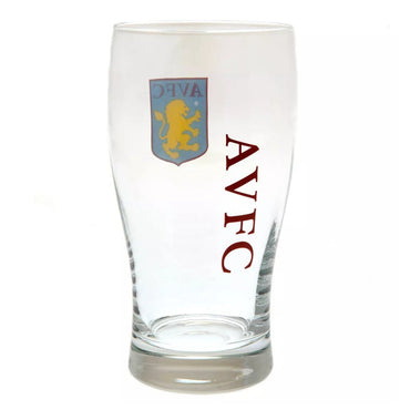 aston villa fc beer pint glass