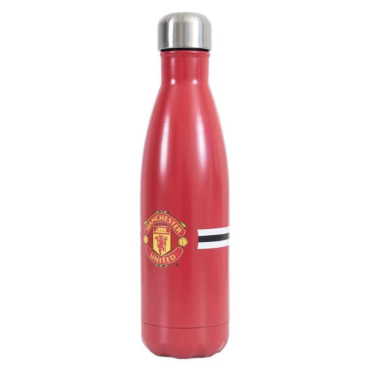 manchester united fc core stripe water bottle