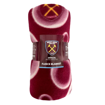west ham united fc bubbles fleece blanket