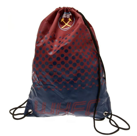 west ham united fc fade drawstring gym bag