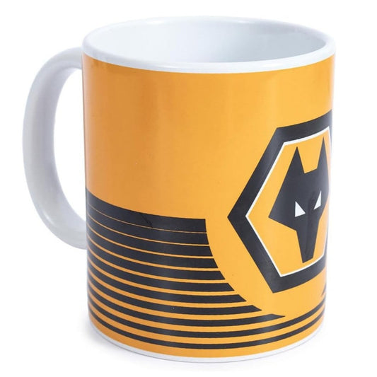 wolverhampton wanderers fc linear ceramic mug