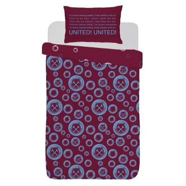 west ham united fc baubles single duvet cover set