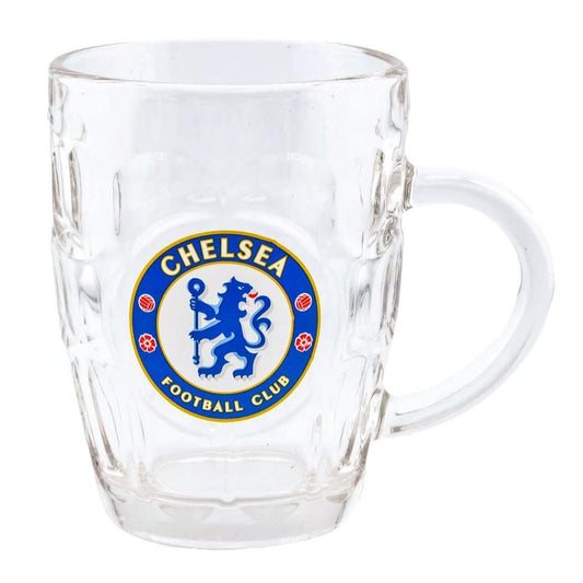 chelsea fc dimple tankard glass