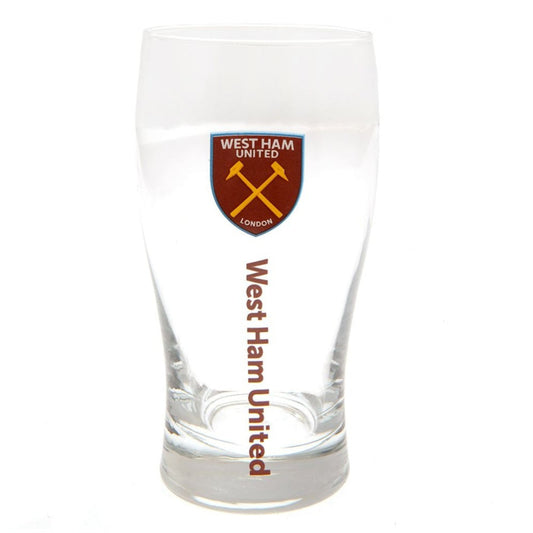west ham united fc tulip pint glass