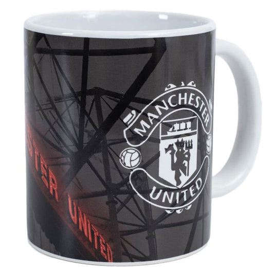 manchester united old trafford mug, black
