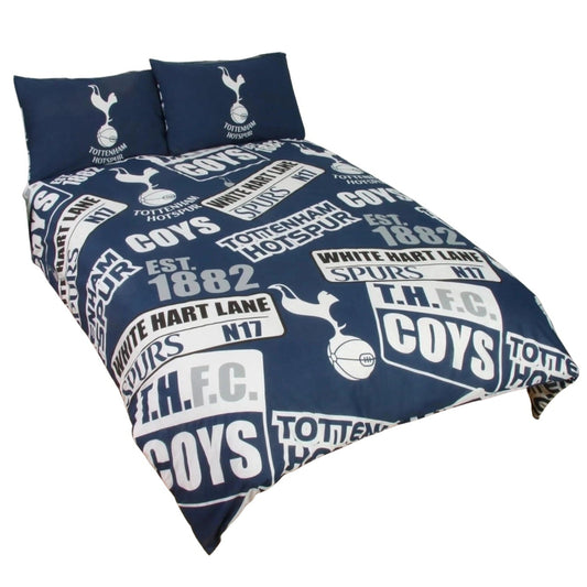 tottenham hotspur fc patch double duvet cover set