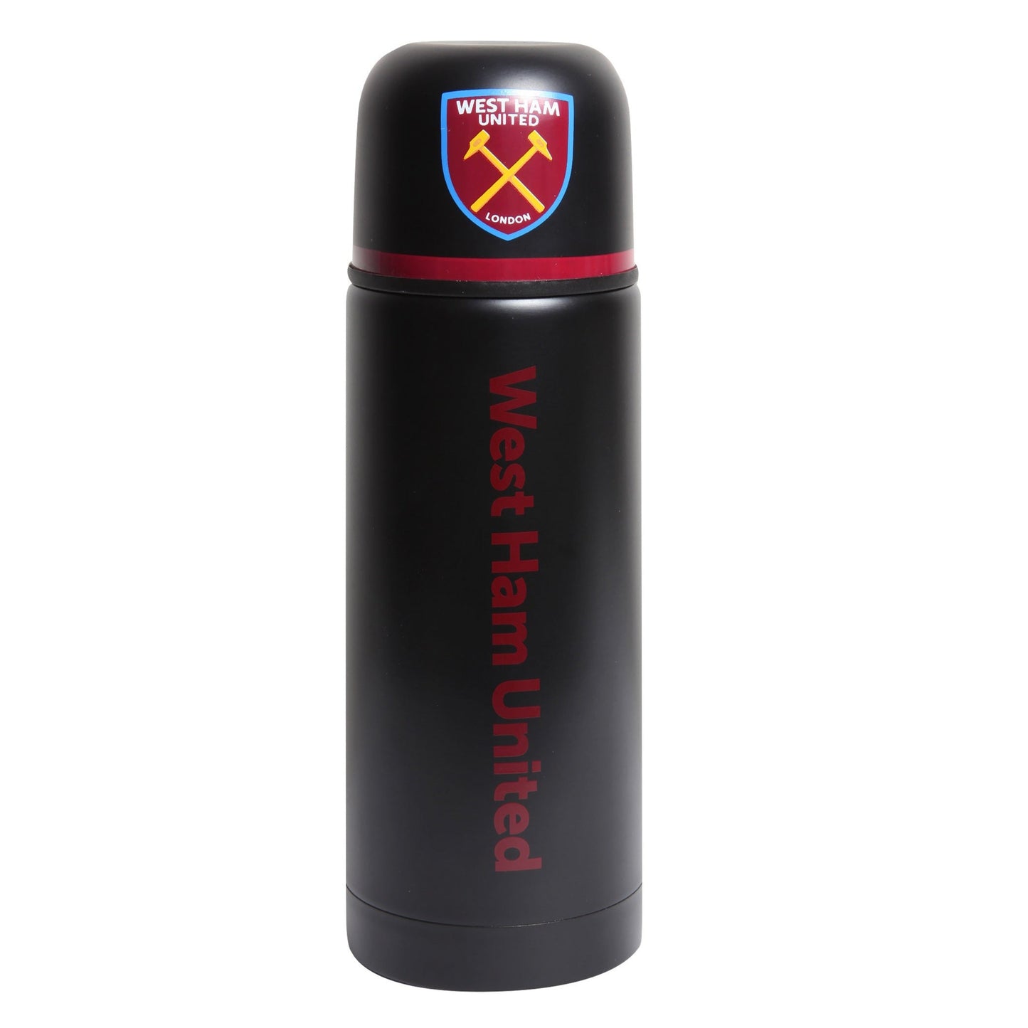 west ham united fc black thermal flask