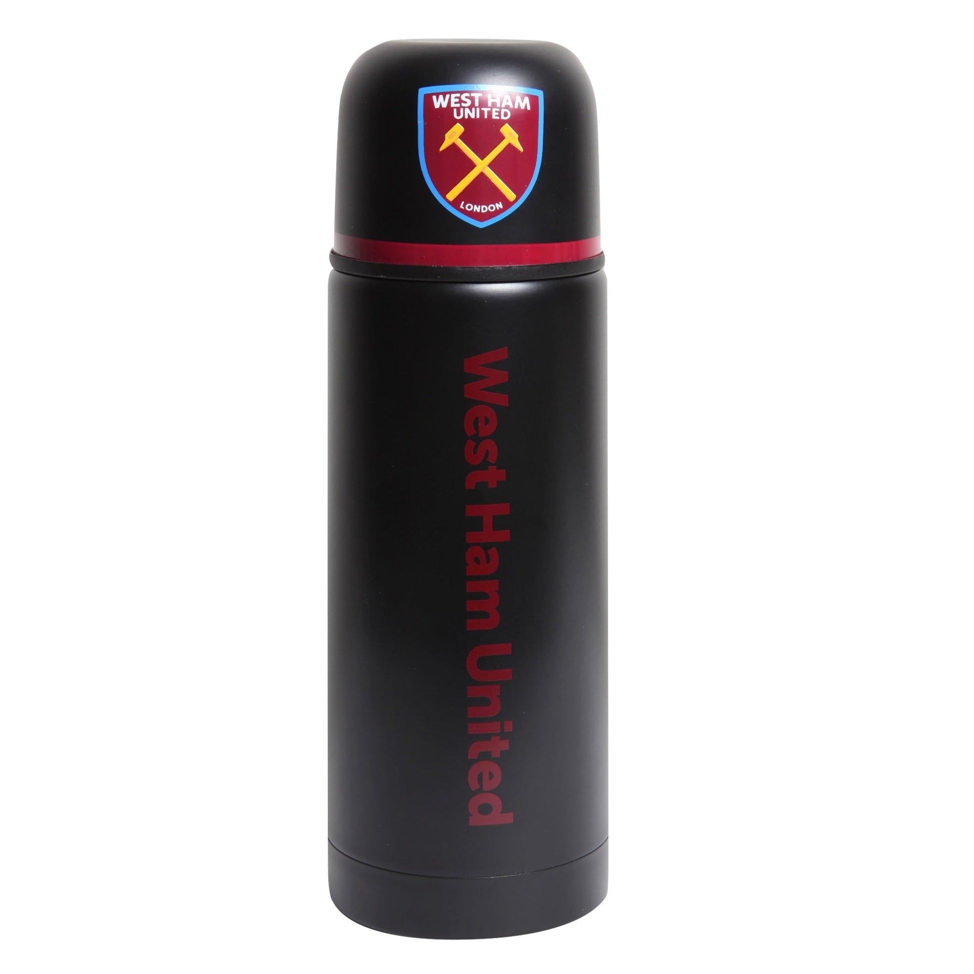 west ham united fc black thermal flask