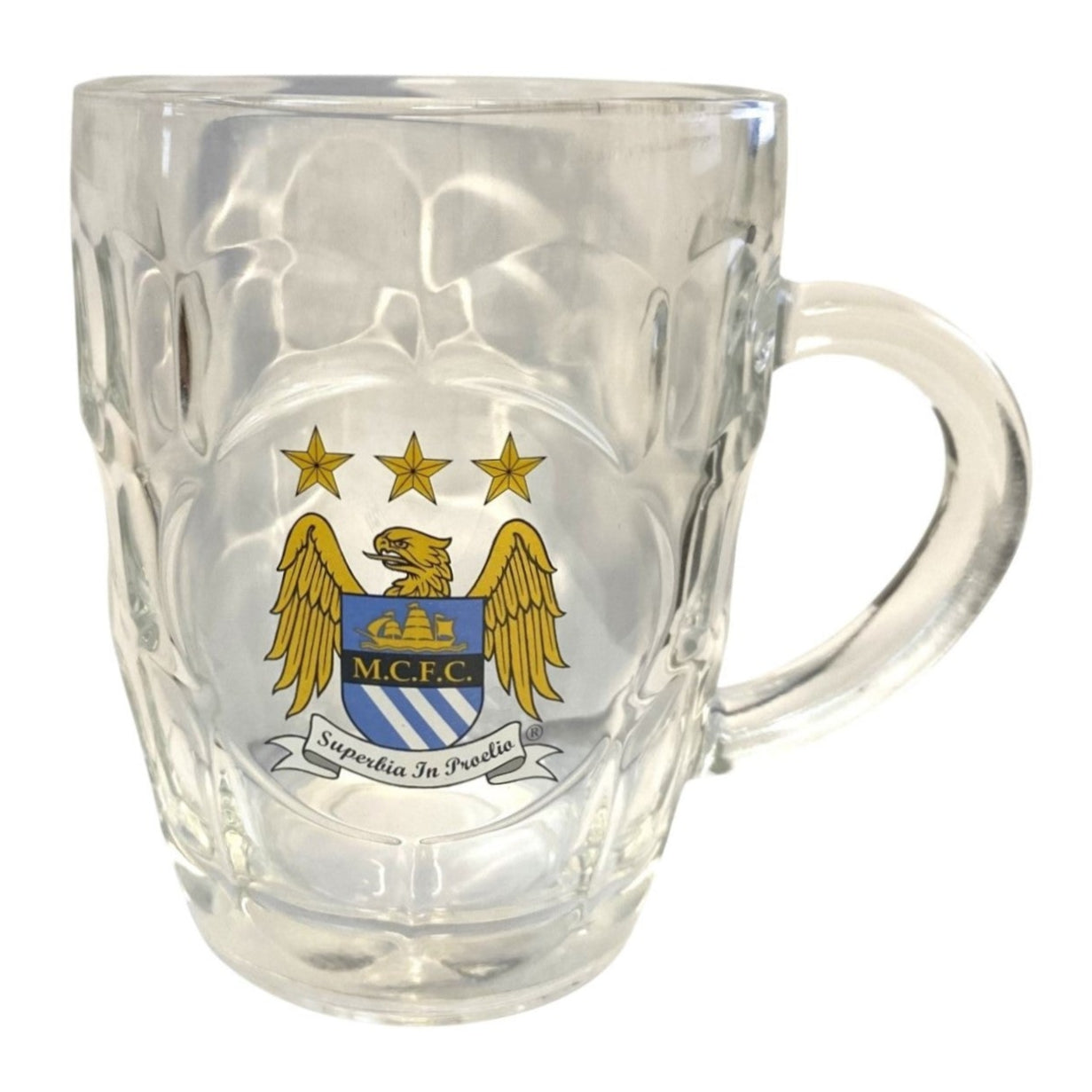 manchester city fc dimple tankard classic crest
