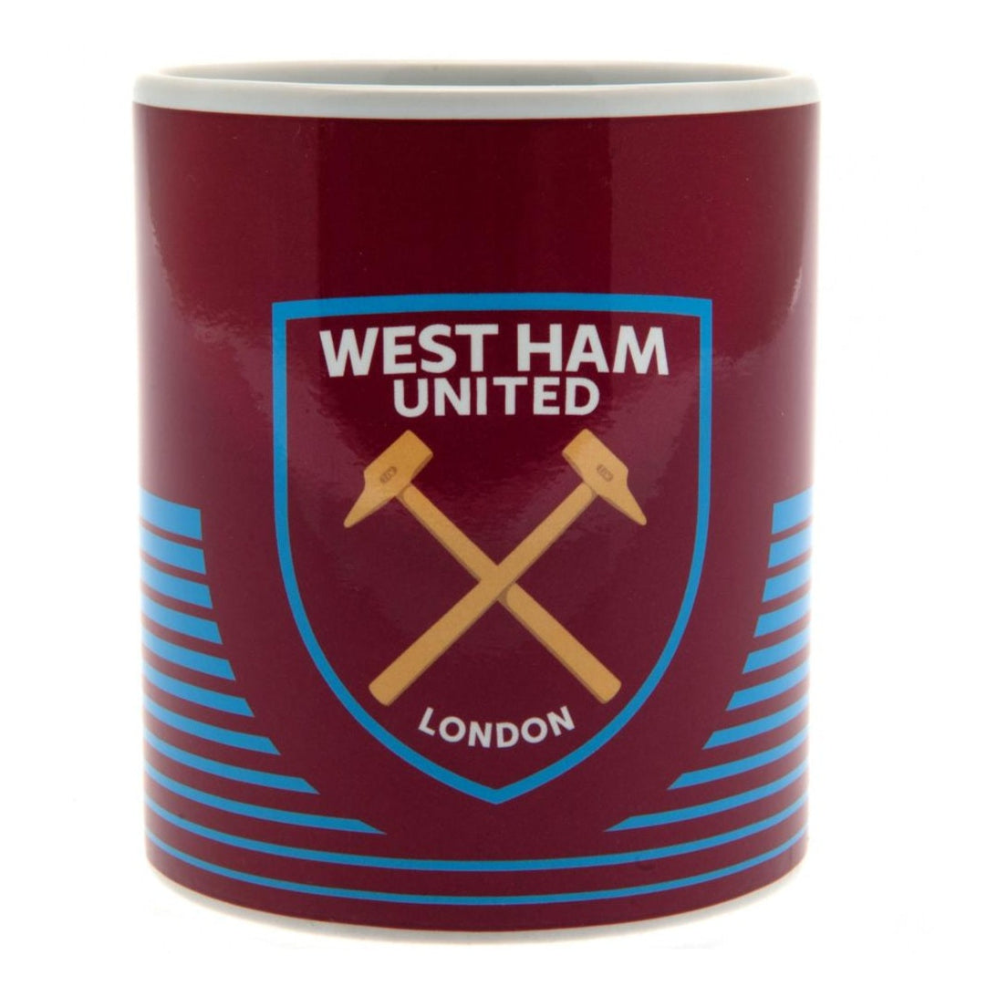west ham united fc linear ceramic mug