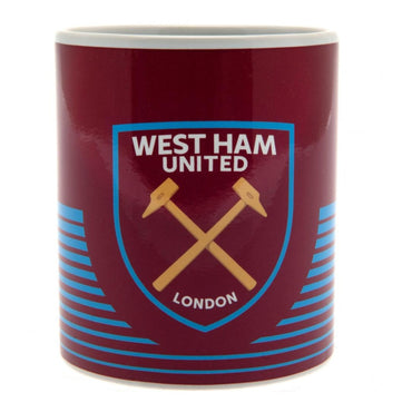 west ham united fc linear ceramic mug
