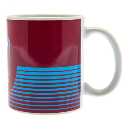west ham united fc linear ceramic mug