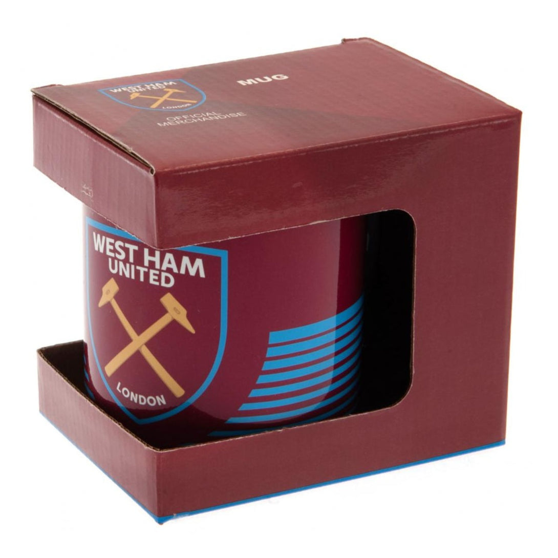 west ham united fc linear ceramic mug
