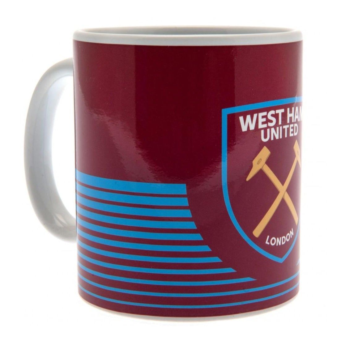west ham united fc linear ceramic mug