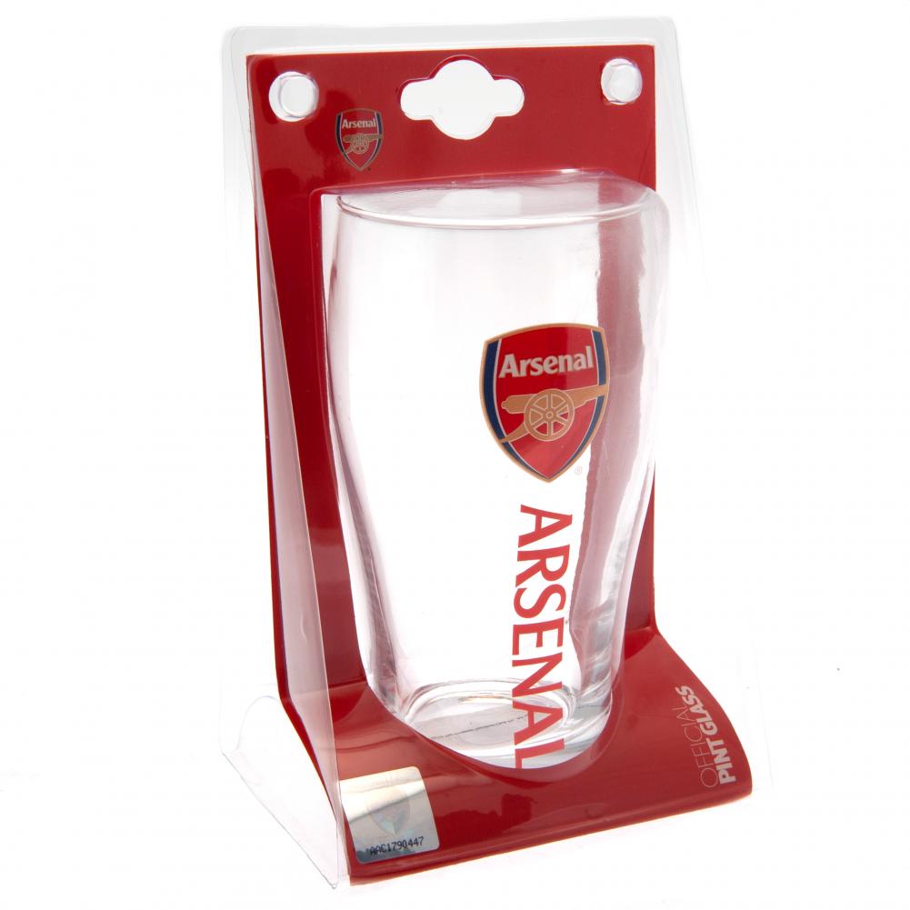 arsenal fc pint glass