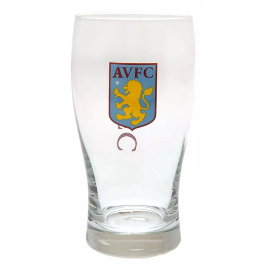 aston villa fc beer pint glass