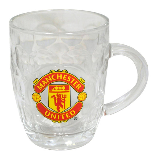 manchester united fc dimple tankard glass