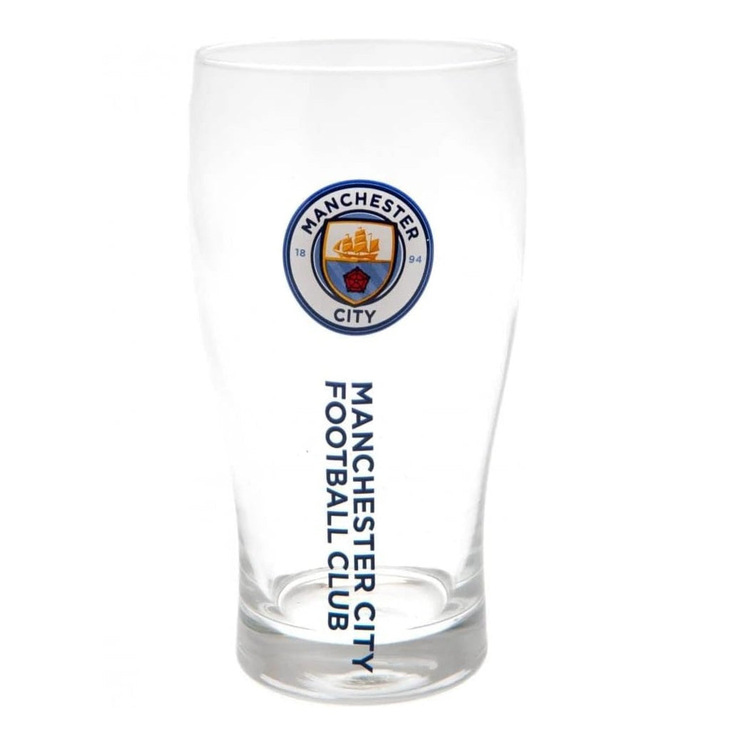 manchester city fc tulip pint glass