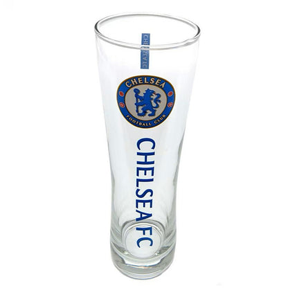 chelsea fc tall beer pint glass