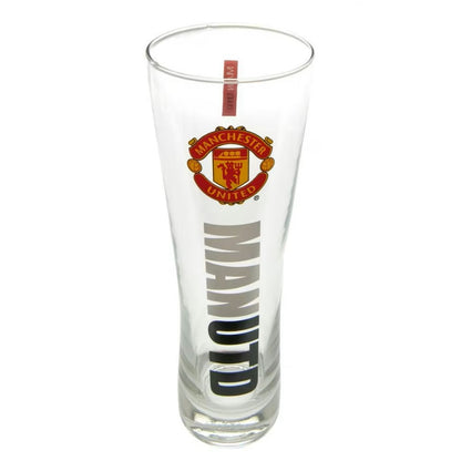manchester united fc tall peroni pint glass