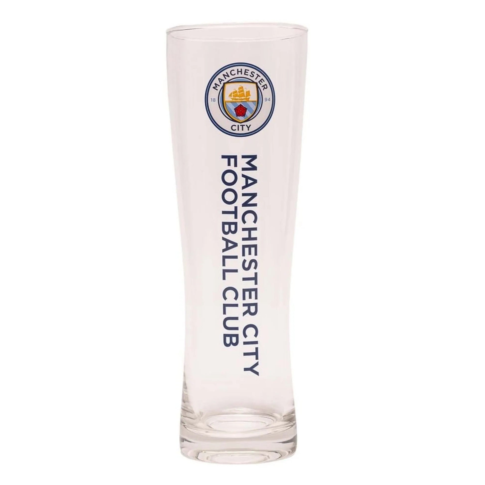 manchester city fc tall peroni pint glass