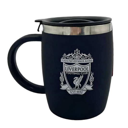 liverpool fc black barrel travel mug