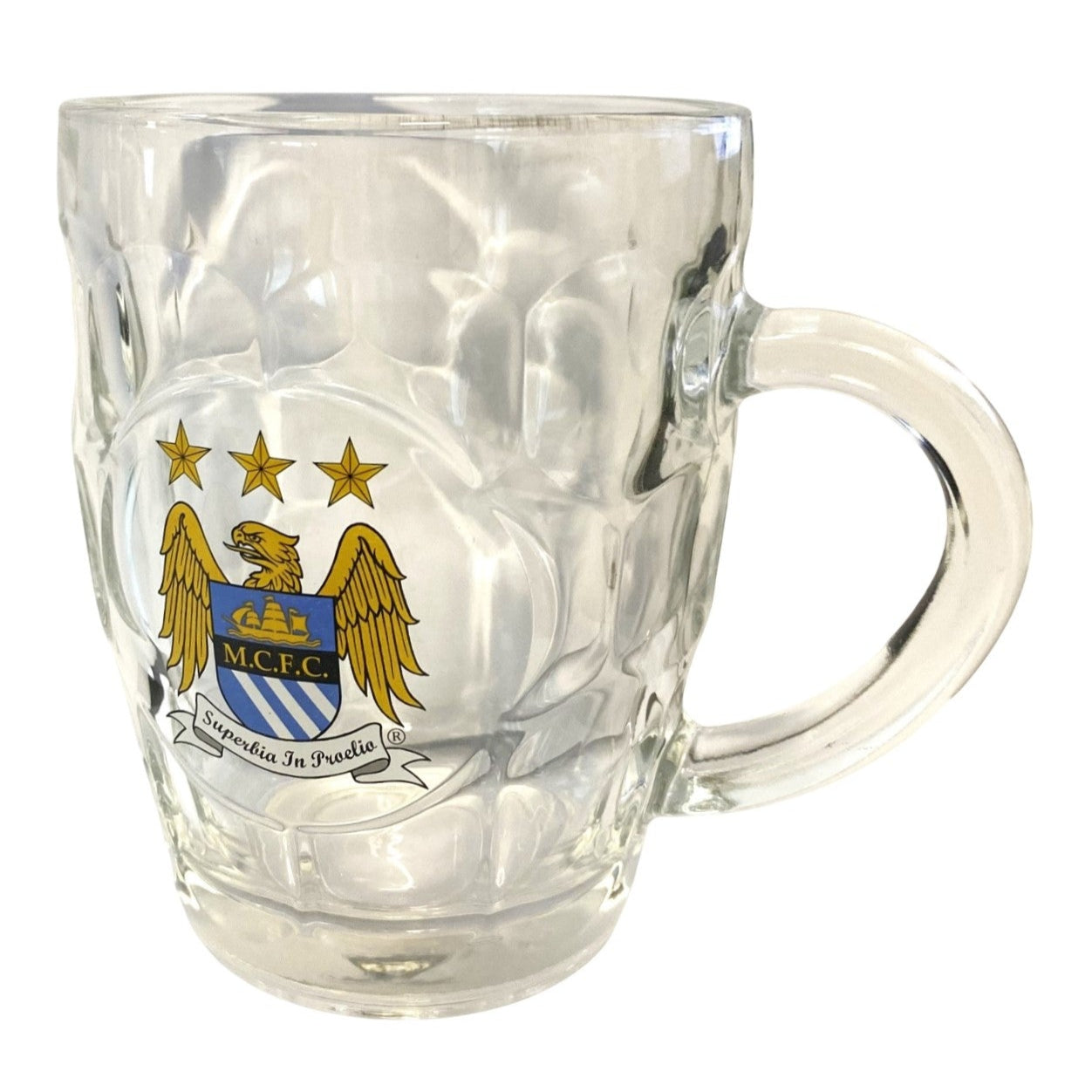 manchester city fc dimple tankard classic crest