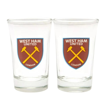 west ham united fc shot glass set