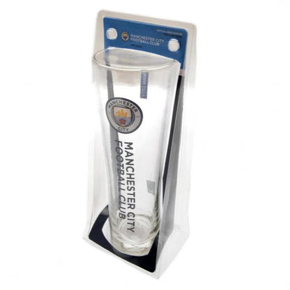 manchester city fc tall peroni pint glass