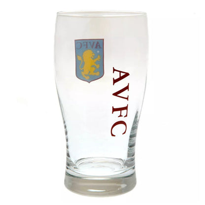 aston villa fc beer pint glass