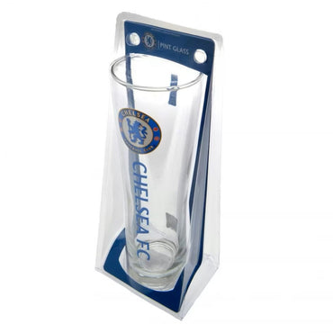 chelsea fc tall beer pint glass