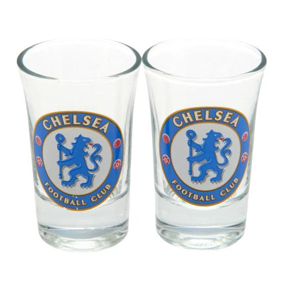 chelsea fc wordmark shot glasses (2-Pack)