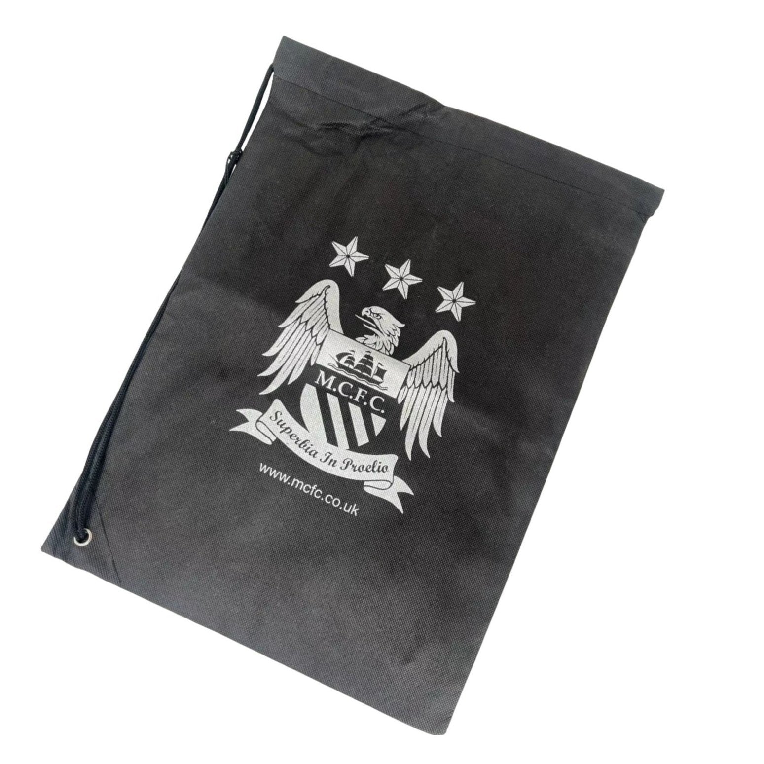 manchester city fc black reusable shopping bag