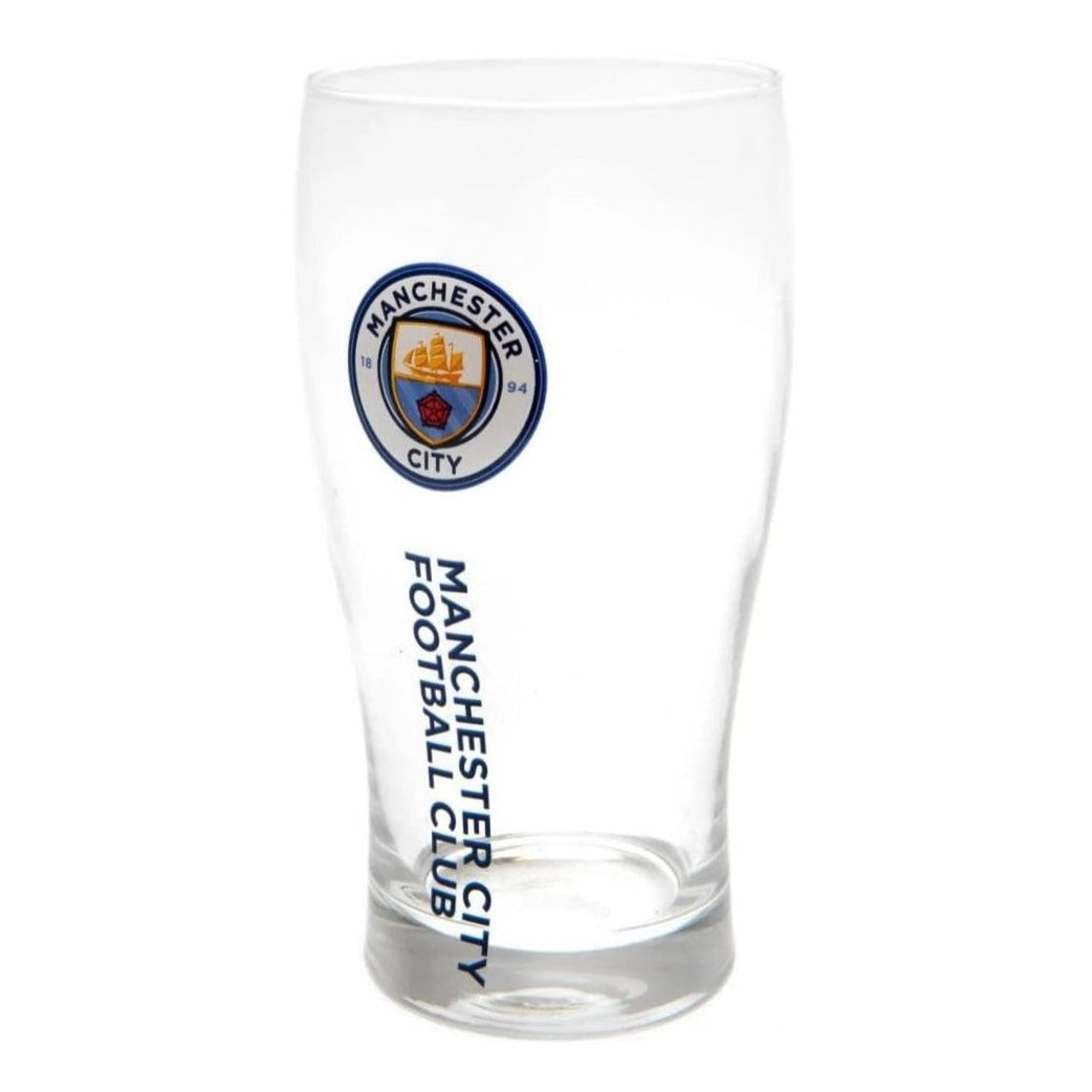 manchester city fc tulip pint glass