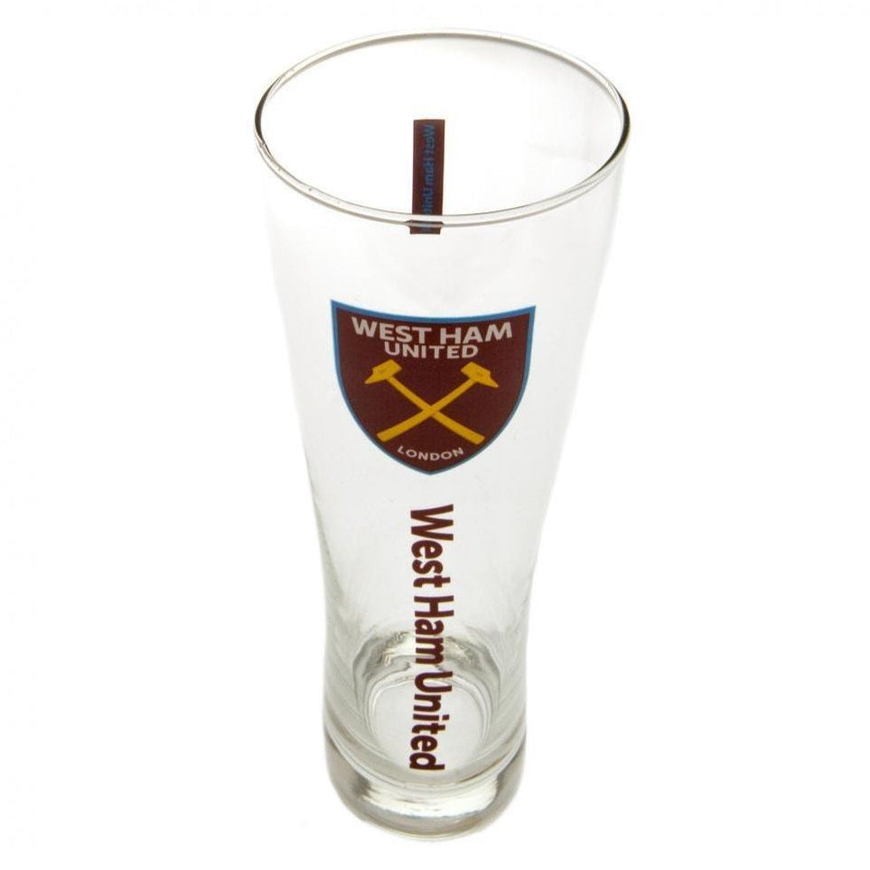 west ham united fc peroni tall pint glass