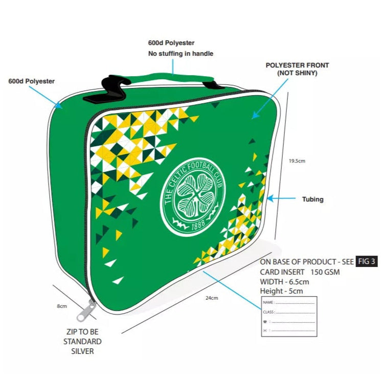 celtic fc particle lunch bag