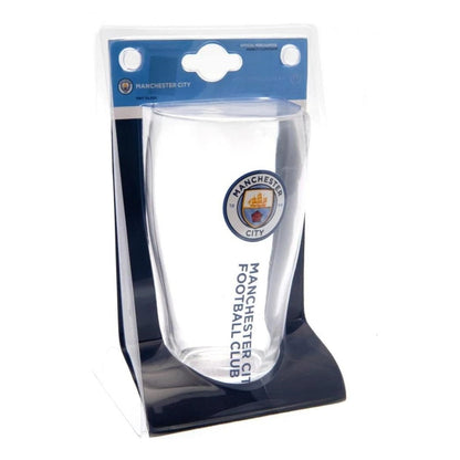 manchester city fc tulip pint glass
