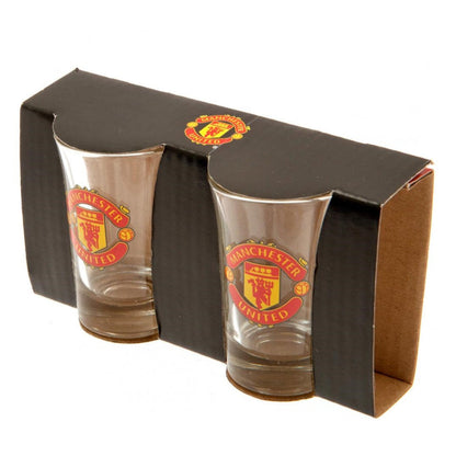 manchester united fc 2-pack shot glasses