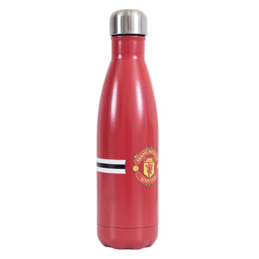 manchester united fc core stripe water bottle