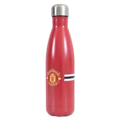 manchester united fc core stripe water bottle