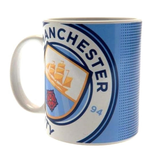 manchester city fc halftone mug