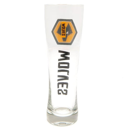 wolverhampton wanderers fc slim tall pint glass