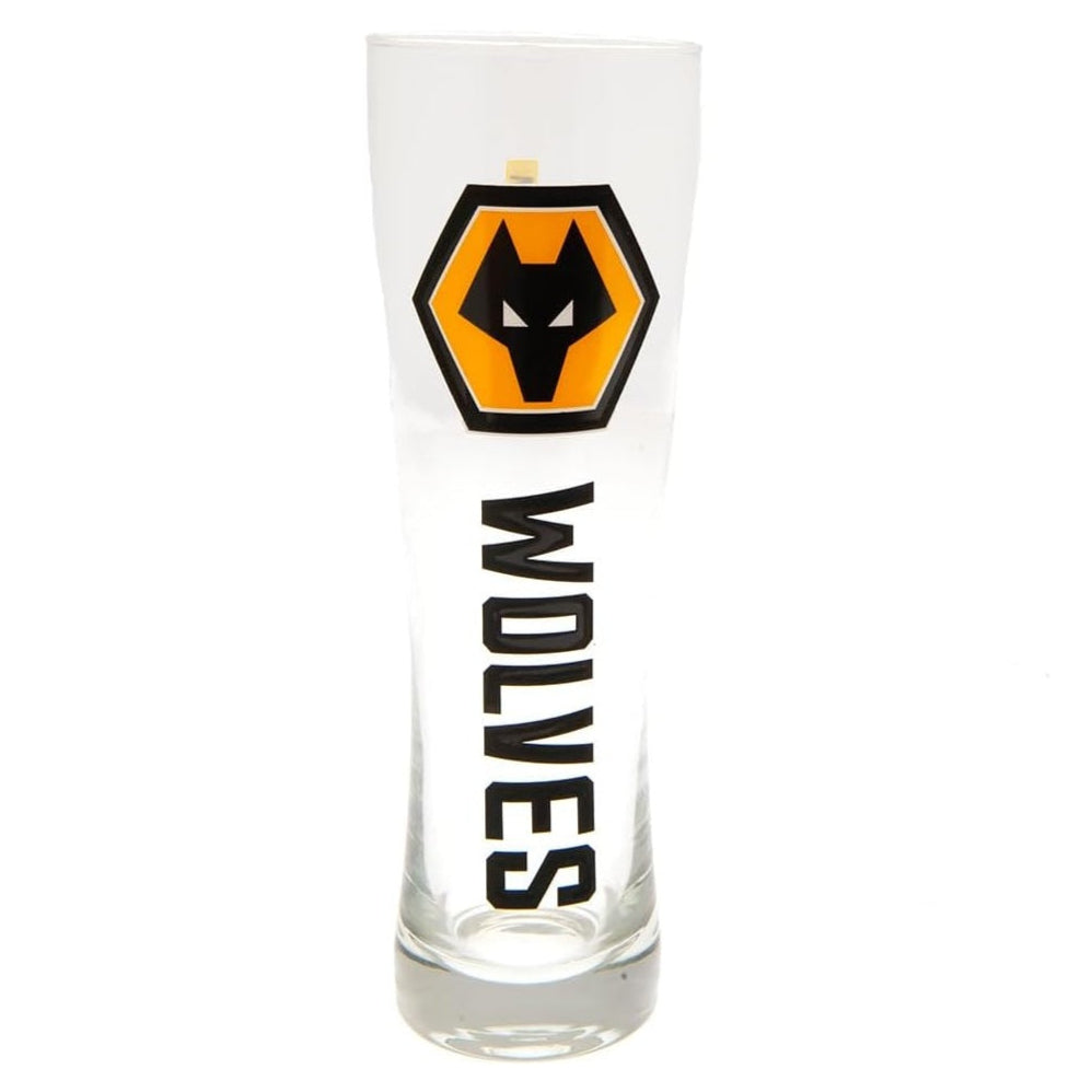 wolverhampton wanderers fc slim tall pint glass
