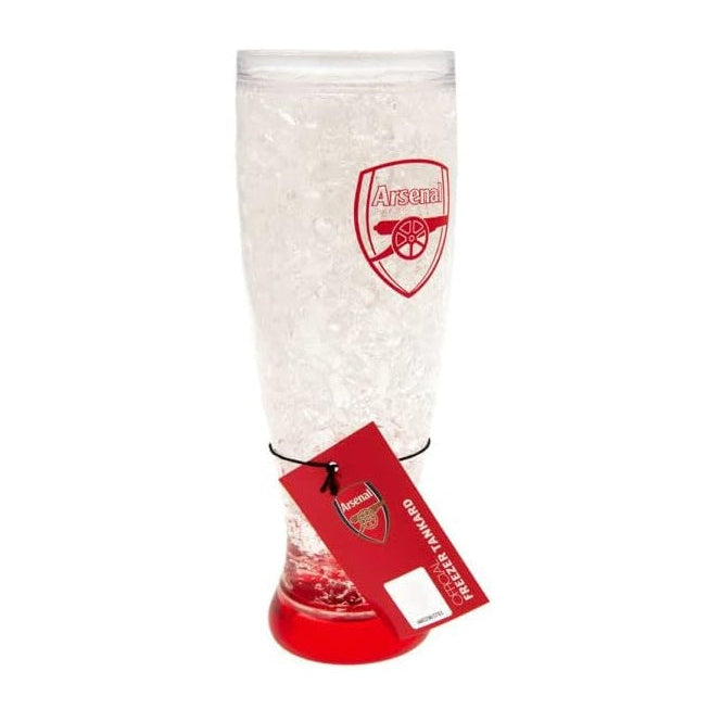 arsenal fc tall freezer pint glass