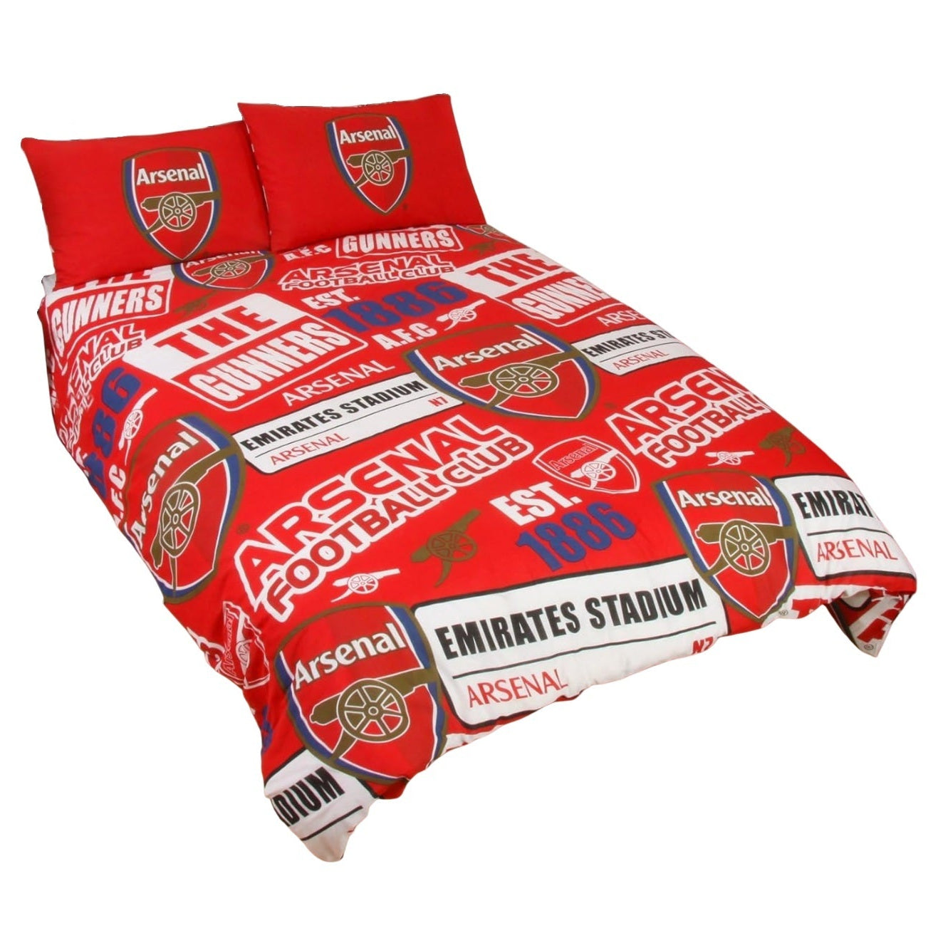 arsenal fc patch double duvet cover set