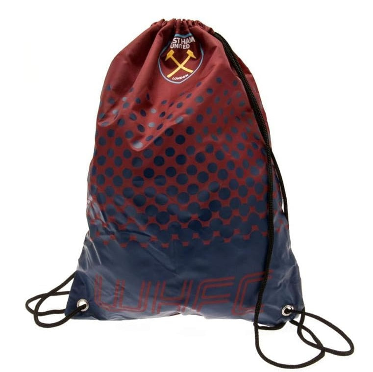 west ham united fc fade drawstring gym bag