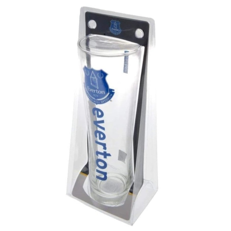 everton fc tall peroni pint glass